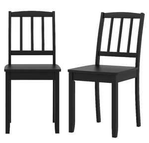 lot 359 image: Slickblue Set of 2 BrownBlackWhite Ladder Back Wooden Dining Chairs with Wide Seat for Kitchen or Dining Room (Wood Frame)