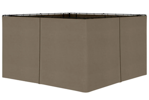 lot 266 image: Outsunny 9.84 x 11.8 Gazebo Sidewall Set with HooksC-Rings, Brown (Only Curtains)