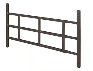 lot 465 image: Segal 31 in. to 54 in. W x 16 in. H Carbon Steel Fixed 3-Bar Window Guard, Black
