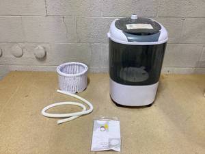 lot 430 image: Mini Washing Machine Portable Laundry Washer Semi-Automatic Washer wSpin Basket