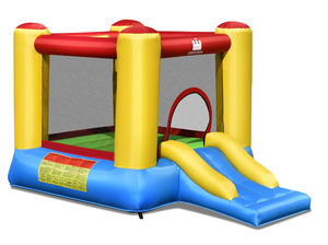 lot 389 image: Costway Inflatable Bouncer Kids Bounce House Jumping Castle Slide with 480W Blower