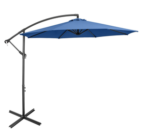 lot 469 image: Costway 10 Feet Offset Umbrella with 8 Ribs Cantilever and Cross Base