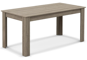 lot 470 image: COSTWAY Rectangular Dining Table, Farmhouse Dinette Table with Large Computer Workstation, Modern Kitchen Table for Apartment, Living Room, Restaurant (Oak)