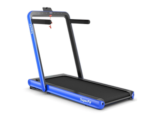 lot 136 image: Superfit 4.75HP 2 In 1 Folding Treadmill Remote APP Control