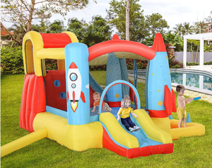 lot 139 image: Outsunny Large 4-in-1 Inflatable Bounce House