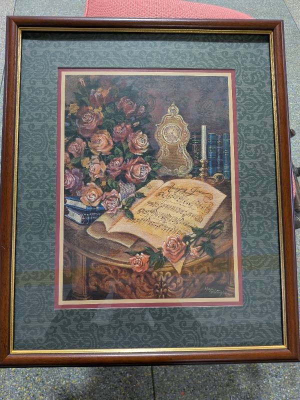 lot 22 image: Framed Amazing Grace Print by Margie Whittington Home Interiors
