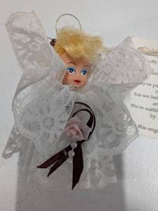 lot 49 image: Small Lace Angel Doll Ornament w Poem Tag Madison Co. Historical Society