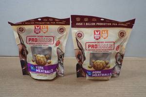 lot 59 image: 2 Boss DogCat Pro Balls DogCat Treats - Pork