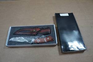 lot 131 image: Custom Colorado Knife Works Damascus Blade Knife