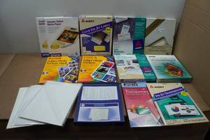 lot 161 image: Assorted Printer Paper - Resume, Transparency, Stickers, Cards, Labels
