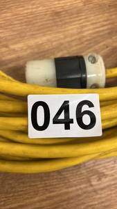 lot 46 image: Heavy Duty Yellow Extension Cord with Twist Lock Plug