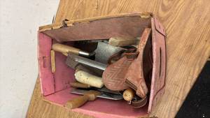 lot 100 image: Collection of Masonry and Plastering Hand Tools in Wood Crate