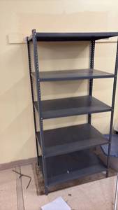lot 438 image: Steel Industrial Shelving Unit with 5 Adjustable Shelves