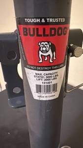 lot 441 image: Bulldog Trailer Jack 2000 lb Lift Capacity