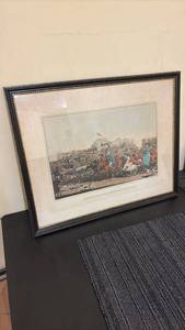 lot 456 image: Framed Print His Majesty King George III Returning from Hunting