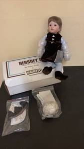 lot 461 image: Danbury Mint Hersheys Porcelain Collector Doll by Nancy Leslie with Original Box