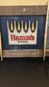lot 462 image: Vintage Hamms Beer Panoramic Lighted Motion Sign