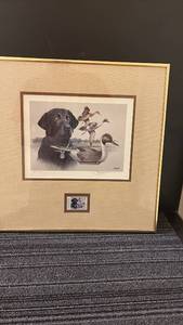 lot 466 image: 1991 South Carolina Migratory Waterfowl Stamp Print Framed Signed 13884000