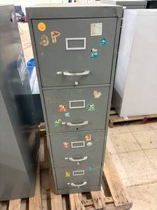 lot -11 image: 4 drawer metal filing cabinet