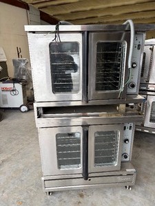 lot -65 image: Commercial Stainless Steel Convection Ovens  Double Stack