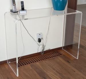 lot 9 image: ML - Lucite Console Table