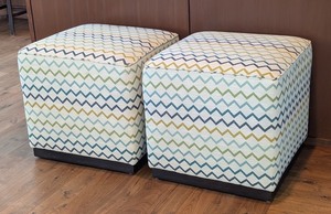 lot 17 image: ML - Pair of Lee Industries Upholstered Ottoman