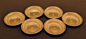 lot 21 image: LL - Set of 6 Vintage Wallace Sterling Silver Nut Cups