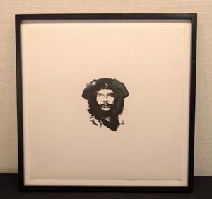 lot 36L image: LL - Adam Helms Framed Direct Gravure Print Untitled Portrait Che Guevara