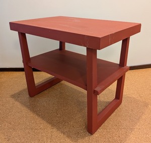 lot 38 image: ML - Painted Wood Side Table with Shelf