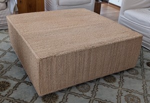 lot 43 image: ML - Large Seagrass Coffee Table Ottoman