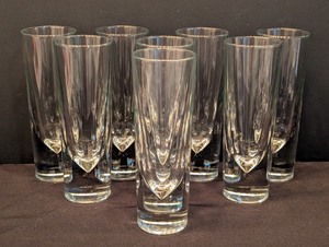 lot 46 image: LL - Set of 8 Carlo Moretti Bullet Glasses