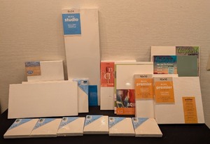 lot 158 image: LL - Assorted Stretched Canvases and Art Panels Collection