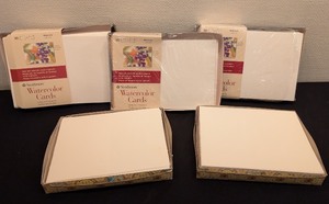 lot 159 image: LL - Lot of Watercolor Cards and Fabriano Folded Card Stationery