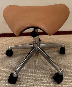 lot 51H image: LL - Vaneetech Rolling Saddle Stool with Adjustable Height