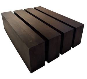 lot 54H image: LL - Chazin Interiors Ebony Planked Cocktail Table