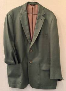 lot 59H image: LL - Southwick Clothes Twill Green Blazer  Sport Coat