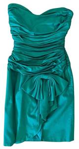 lot 151H image: LL - Green De de Christian Dior Robes Du Soir Strapless Dress with Bow Detail