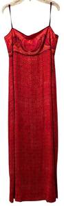 lot 162H image: LL - Laundry by Shelli Segal Red Spaghetti Strap Maxi Dress Size 10