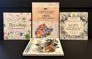 lot 168H image: LL - Set of 4 Adult Coloring Books Including Rick and Morty and Lost Ocean