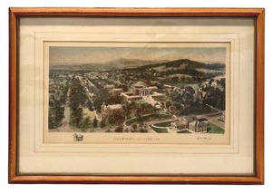 lot 185H image: LL - Framed University of Virginia Print by Richard Ramchurn