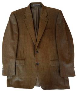 lot 186H image: LL - Hickey Freeman Twill Sport Jacket Customized for Bob Dayton