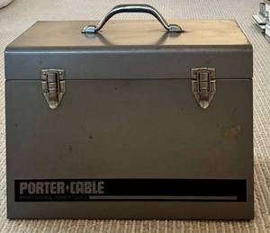 lot 205H image: LL - Porter-Cable Metal Professional Power Tools Storage Box