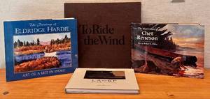 lot 231H image: LL - Set of 4 Vintage Art Coffee Table Books Featuring Sporting and Watercolor Art
