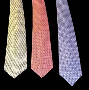 lot 26D image: Set of 3 Vineyard Vines Neck Ties with Nautical and Palm Tree Patterns