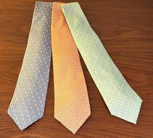 lot 27D image: Set of 3 Vineyard Vines Patterned Silk Neckties