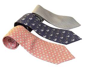 lot 30D image: Set of 3 Vineyard Vines Silk Neck Ties with Nautical Patterns