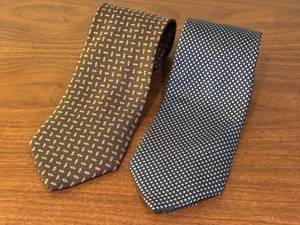 lot 48DD image: Set of 2 Giorgio Armani Silk Ties Made in Italy