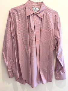 lot 53D image: Southern Tide Classic Fit L Orange and Blue Check Long Sleeve Shirt