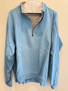 lot 59D image: Peter Millar XL Blue Quarter-Zip Pullover