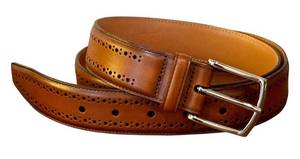 lot 63D image: Allen Edmonds Cognac Leather Belt Size 38